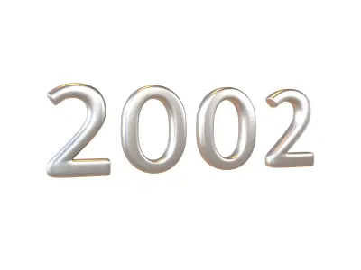 Year Number 2002 v1 003 Low-poly 3D model