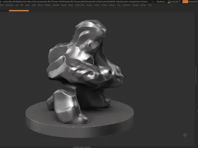 Modern Abstract Decorative sculpture 3d print model 121 3D print model