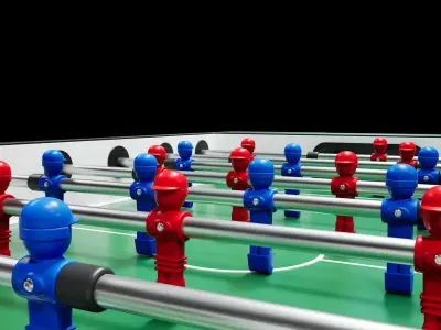 Soccer Table 3D Model Set 3D model