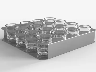 Shot Glasses Tray 3D model