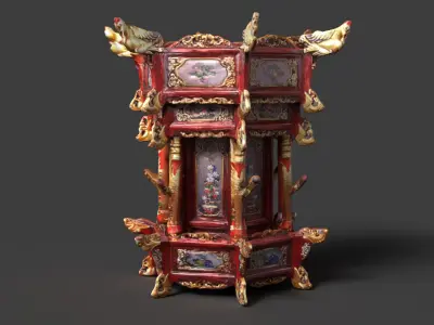 Chinese palace lantern   Low-poly 3D model purchase
