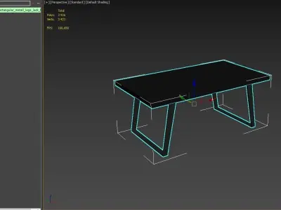 Table 4 black white circle top model 3D model