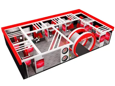  Booth Exhibition Stand a571b  3D model
