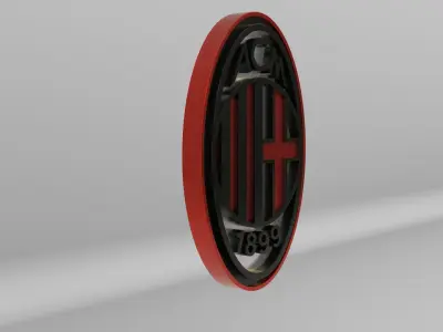 Associazione Calcio Milan Team Logo 3D model