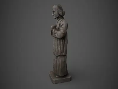 Saint Statue Low-poly 3D model