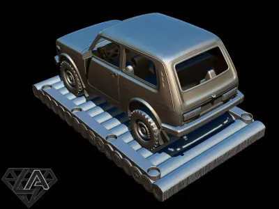 Exhibition - Niva on a raft 3D print model