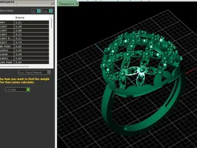 STL 3DM Women Ring Womens Ring Diamonds With Stone Model 3D print model