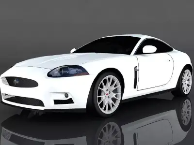 Jaguar XKR Low-poly 3D model
