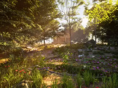 Forest Environment Unreal Engine 5 Low-poly 3D model
