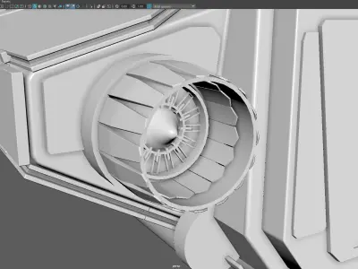 Phantom Starship Low Poly Sci-Fi Spaceship Low-poly 3D model