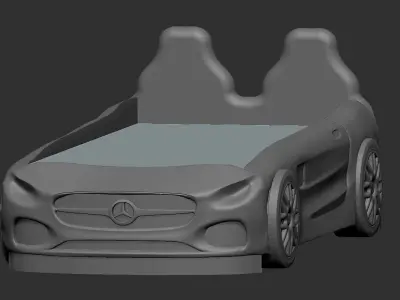 Car bed mercedes for kids 3D print model
