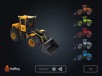 Vehicle Loader V1 Industrial Construction Low-poly 3D model