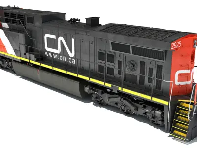 Locomotive Canadian National Railway CN 3D model