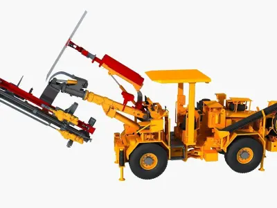 Anchor rod drilling vehicle  3D model