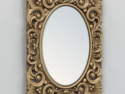 Rectangle mirror frame 005 3D model