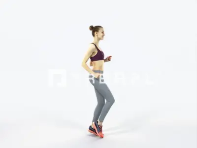 Beauty 03H Running Jogging Sports Woman Low-poly 3D model