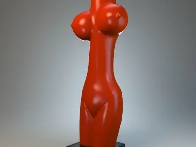 Sculpture courtesan P 3D print model