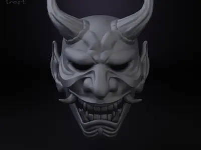 Japanese Oni Mask  3D print model