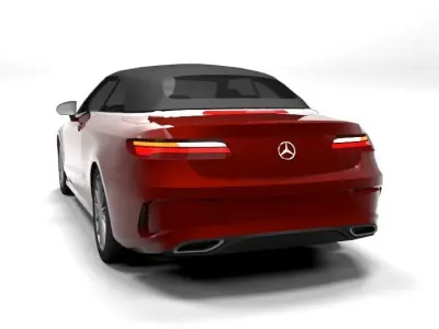 MERCEDES E CLASS CABRIO CLOSED 2017 LOWPOLY Low-poly 3D model
