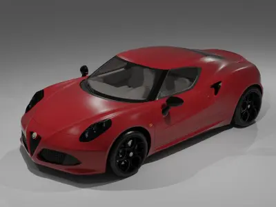 car Alfa Romeo 4C 960 Low-poly 3D model
