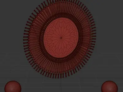 Belle Mahogany Mirror 3D model