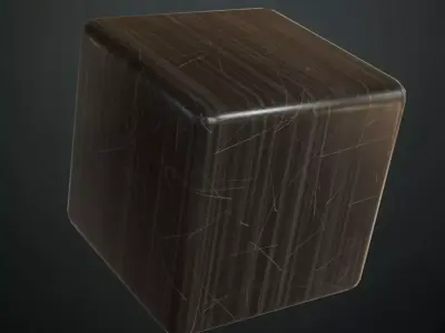 Dark Scratched Brushed Metal PBR Seamless Texture