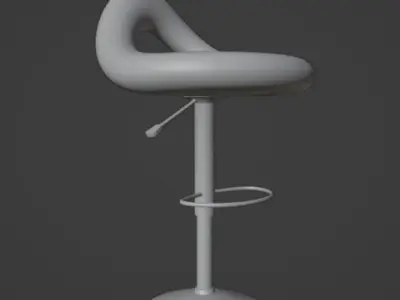 White chair Free 3D model