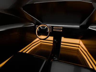 Concept Racing Car 3D Model Low-poly 3D model
