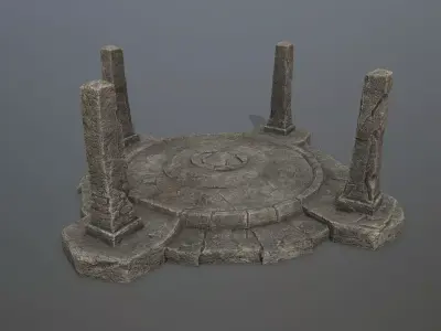 Ruin Gate Low-poly 3D model