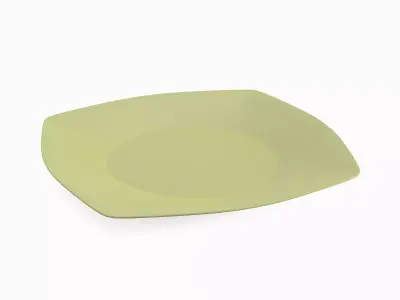 Disposable Plastic Plate A 04 Low-poly 3D model