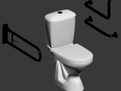 Toilet for the disabled 3D model