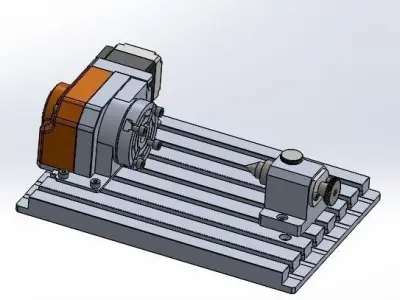 Uniaxial processing platform 3D model