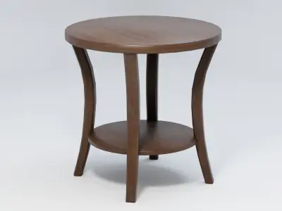 Classic Curved End Table 3D model