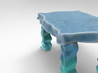 Laxy Side Table Low-poly 3D model