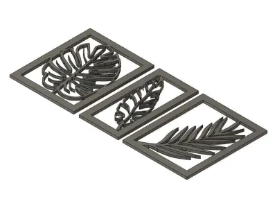Leaf 2D Wall Decor 3D print model