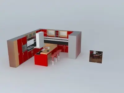 Modern kitchen Free 3D model