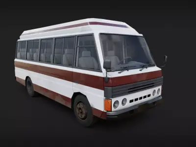 Mazda T3500 Bus Low-poly 3D model
