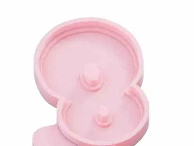 3D Printable Mold Set Separated Numbers 10cm 3D print model