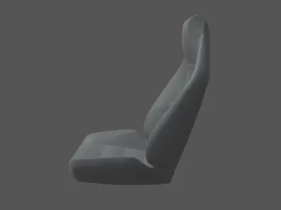 Car Seat 07 Low-poly 3D model