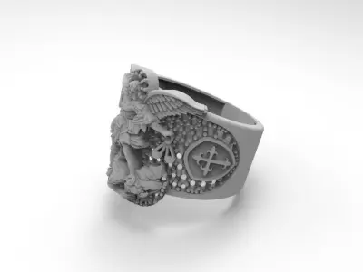 anillo san miguel arcangel  3D print model