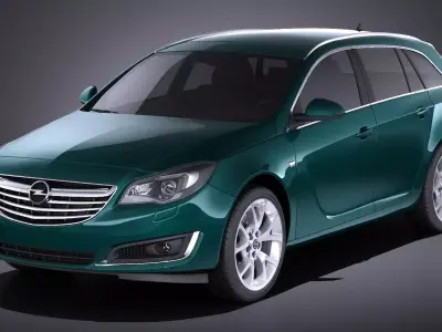 Opel Insignia sports tourer 2015 VRAY 3D model