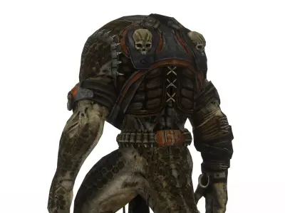 Armored Monster  Heavy Battle Beast 3D Model Low-poly 3D model