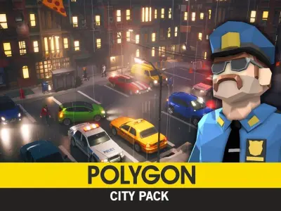 POLYGON - City Pack Low-poly 3D model