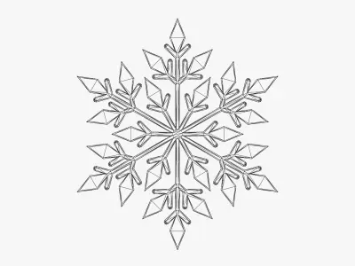 Snowflake Decor Low-poly 3D model
