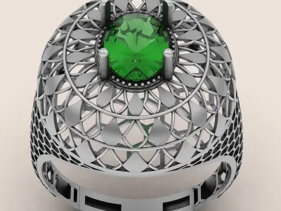 Lux ring silver gold jewelry printable 3D model 3D print model 3