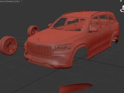 Mercedes Benz GLS600 Maybach 2024 3D print model