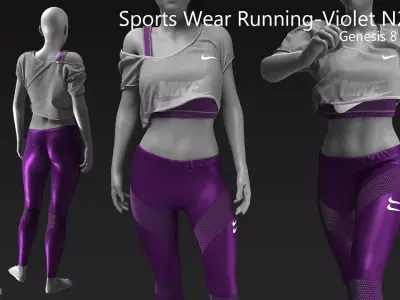 Sports Wear Running N1 27   CLO3D ZPRJ FBX OBJ MTL 3D 3D model