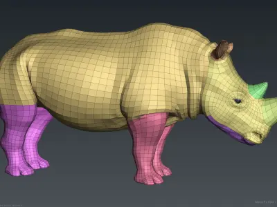 White Rhinoceros - Highpoly Sculpture 3D model