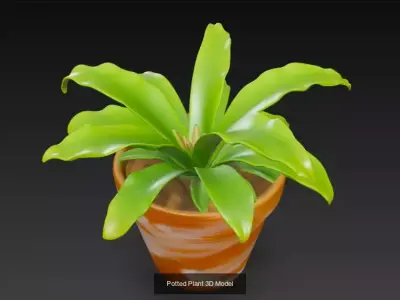10 Plant Pots 3d Model 3D Model Collection