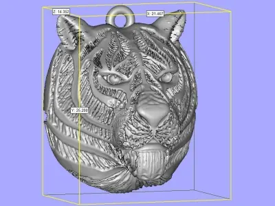 Tiger head 3D print model order
